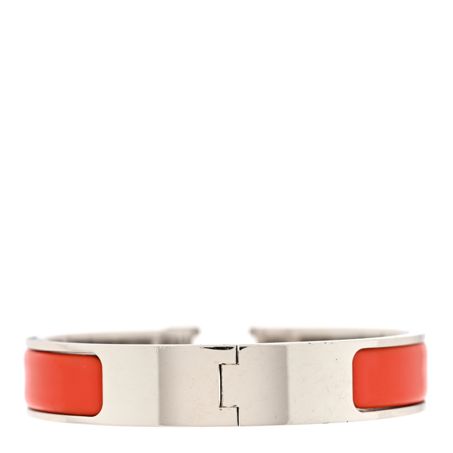 Hermes Enamel Narrow Clic Clac H Bracelet Orange 3 of 5