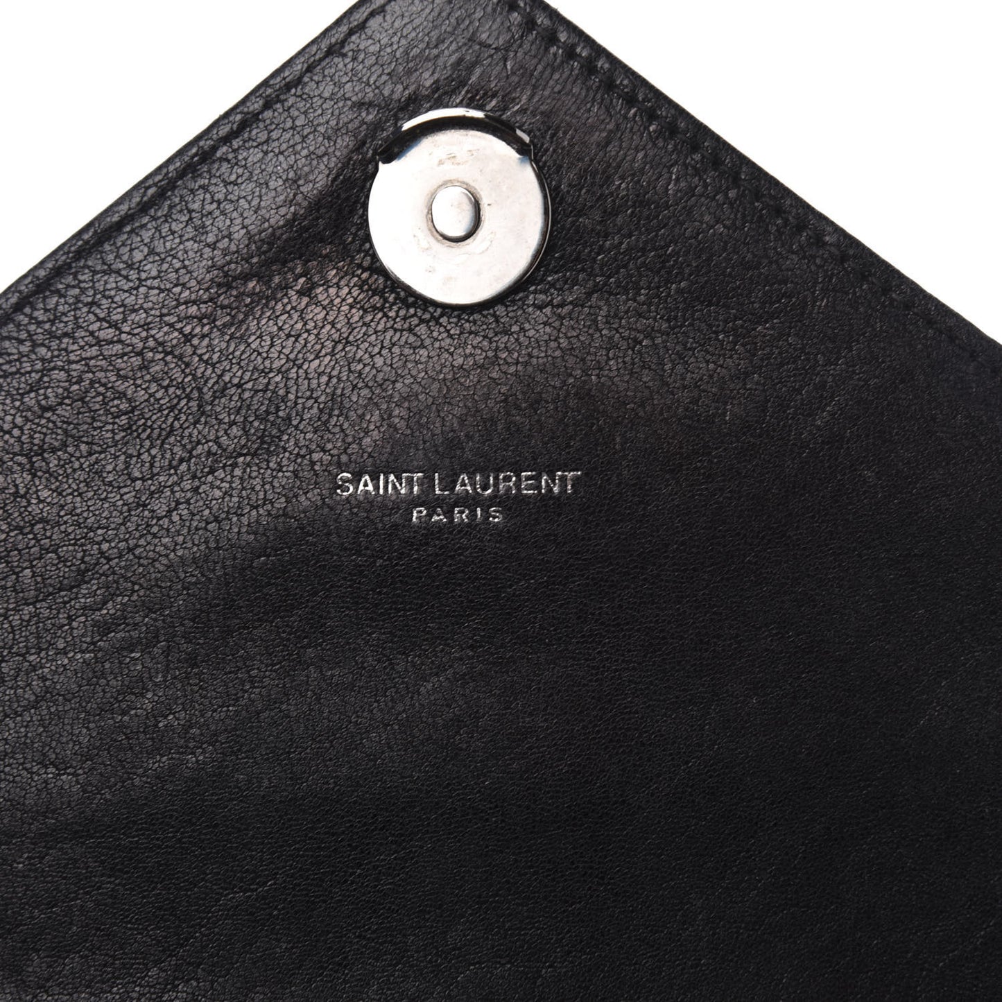 Sheepskin Matelasse Chevron Monogram Medium College Bag Black