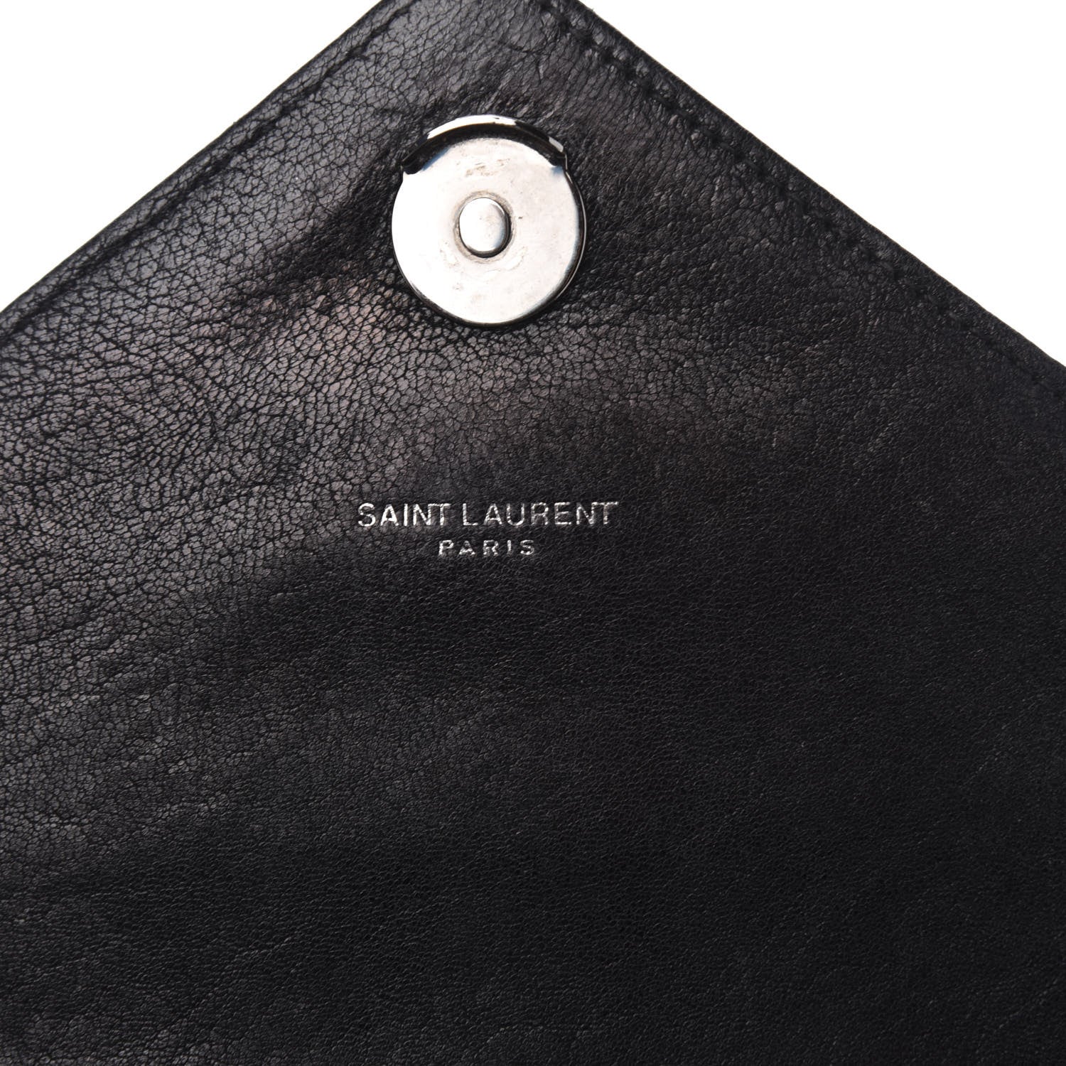 Saint Laurent Sheepskin Matelasse Chevron Monogram Medium College Bag Black 7 of 16