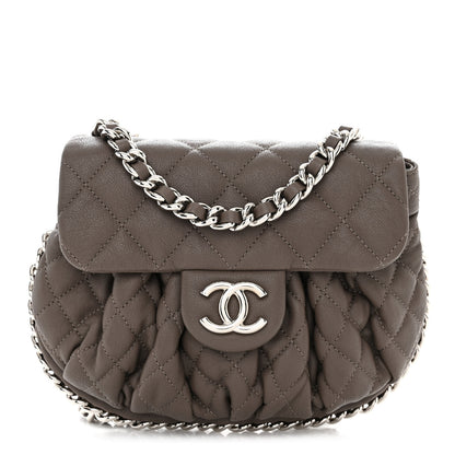 Chanel Washed Lambskin Quilted Mini Chain Around Flap Taupe 1 of 12