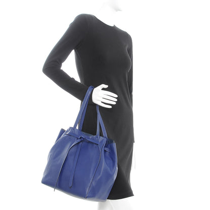Celine Soft Grained Calfskin Small Belt Cabas Phantom Indigo 2 of 11