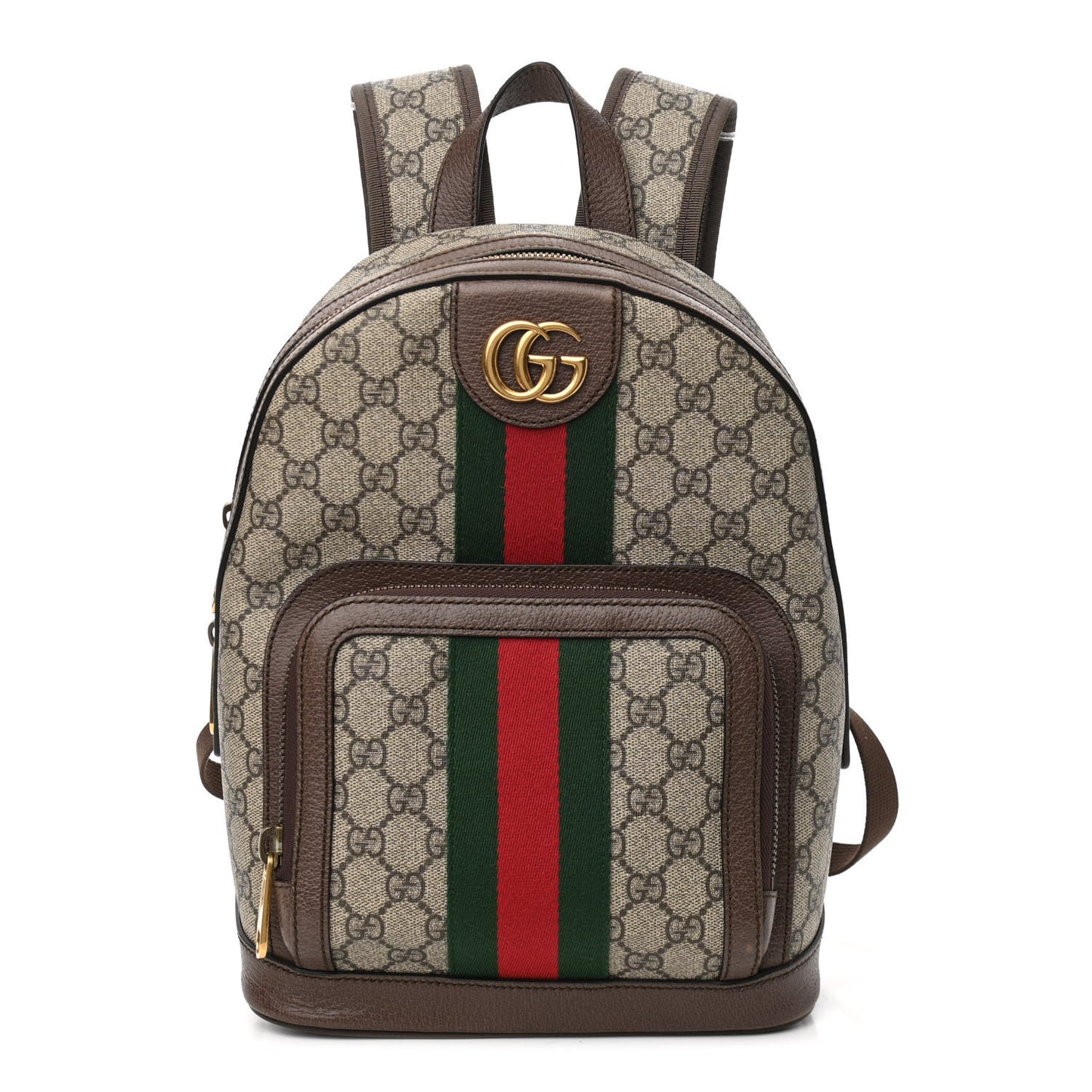 GG Supreme Monogram Calfskin Web Small Ophidia Day Backpack Beige Ebony New Acero