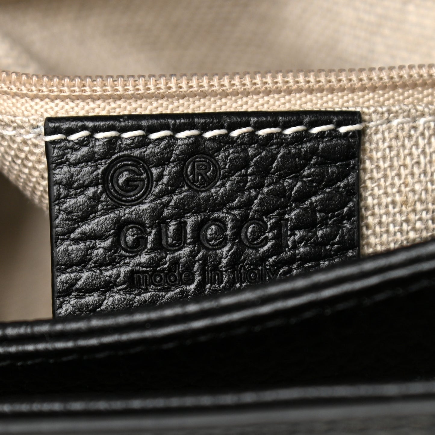 Dollar Calfskin Interlocking G Crossbody Bag Black