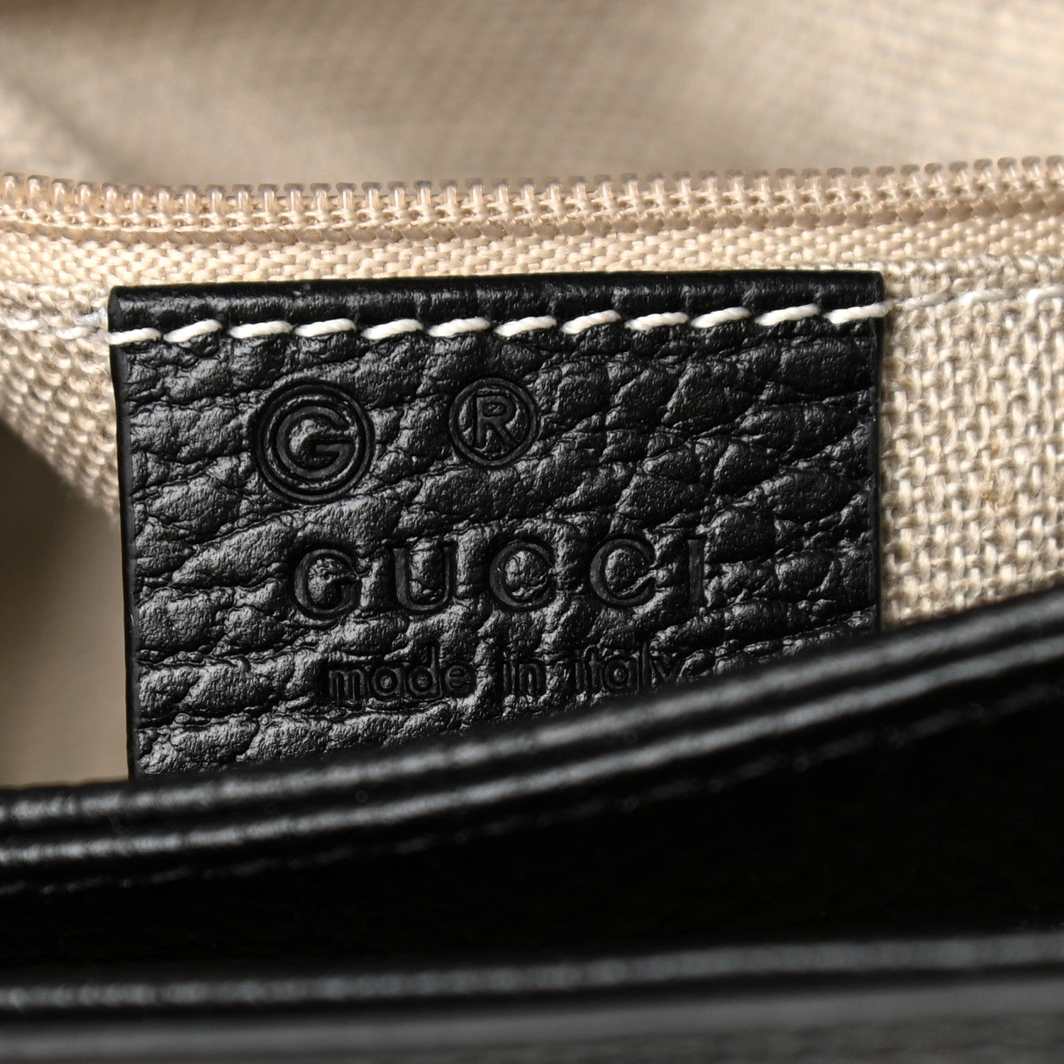 Gucci Dollar Calfskin Interlocking G Crossbody Bag Black 6 of 10