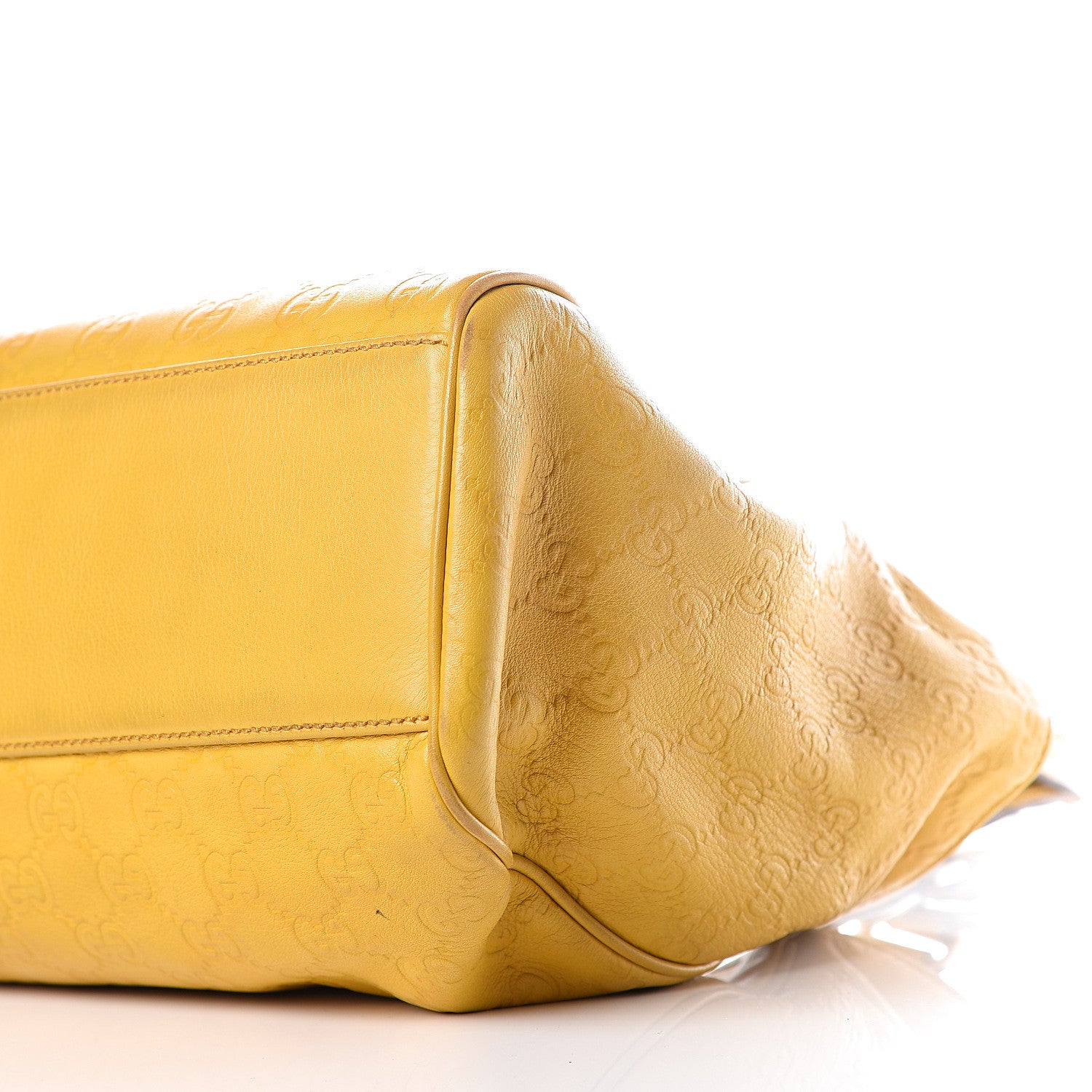 Gucci Guccissima Charmy Shoulder Bag Yellow 8 of 9