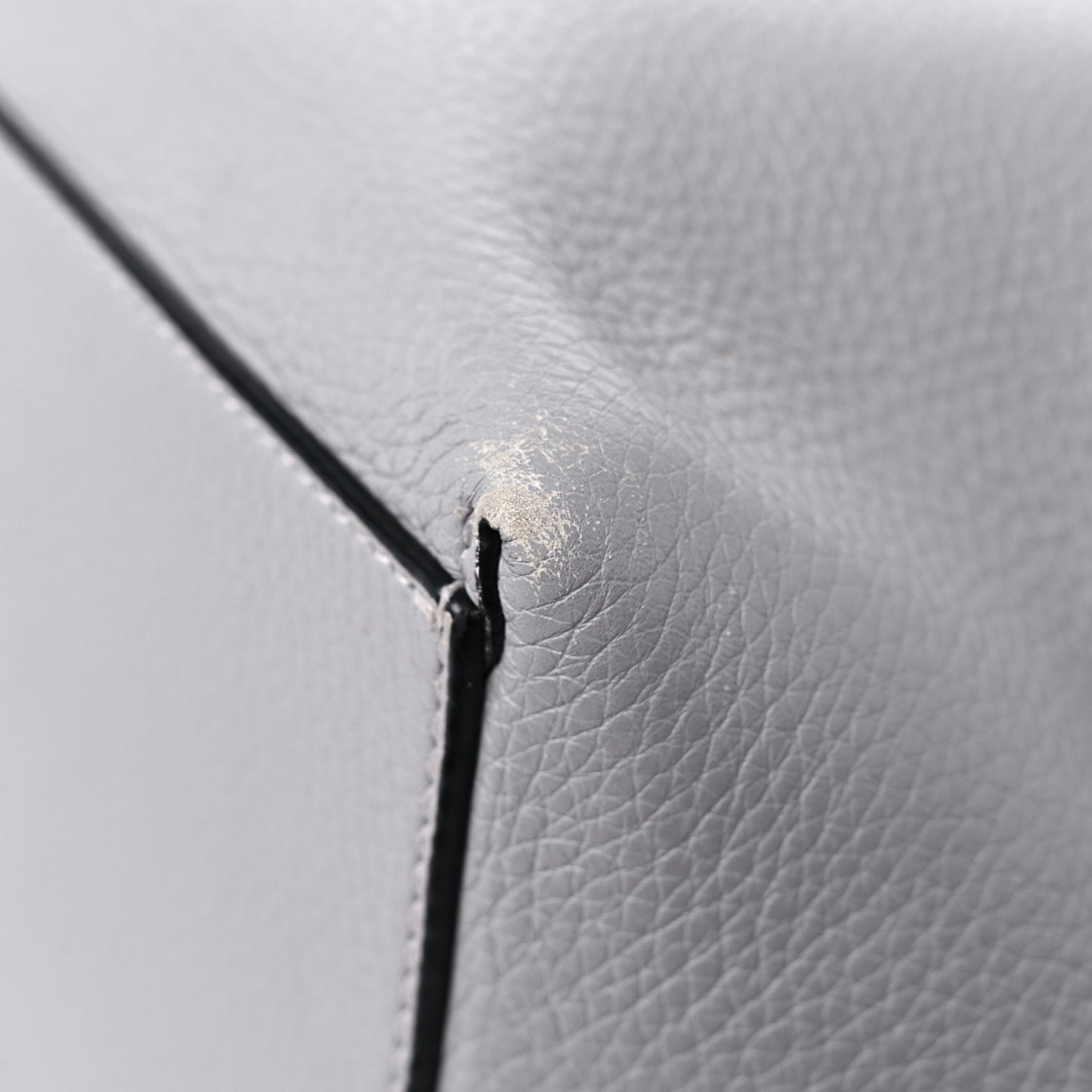 Grained Calfskin Rockstud Shoulder Tote Perla