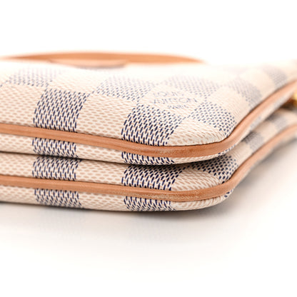 Louis Vuitton Damier Azur Double Zip Pochette 9 of 15