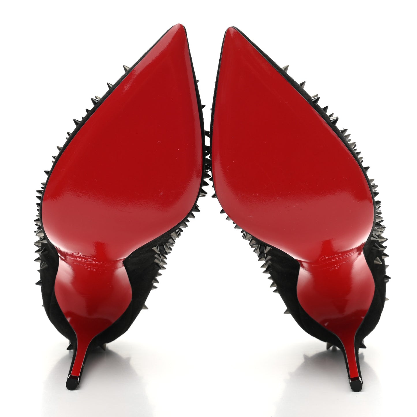 Veau Velours Studded Escarpic 100 Pumps 38 Black