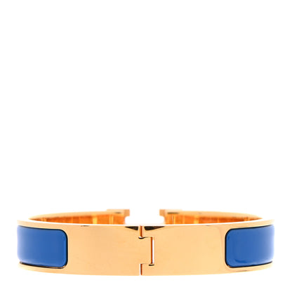 Hermes Narrow Enamel Clic Clac H Bracelet PM Blue Electrique 3 of 4