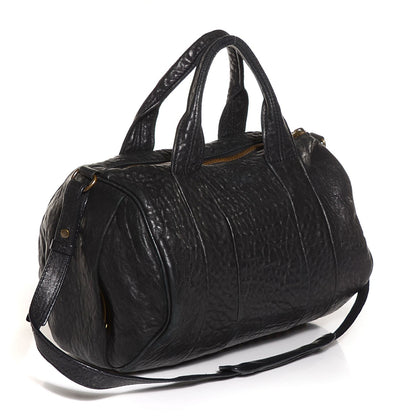 Alexander Wang Pebbled Lambskin Rocco Black Antique Brass Hardware 3 of 8