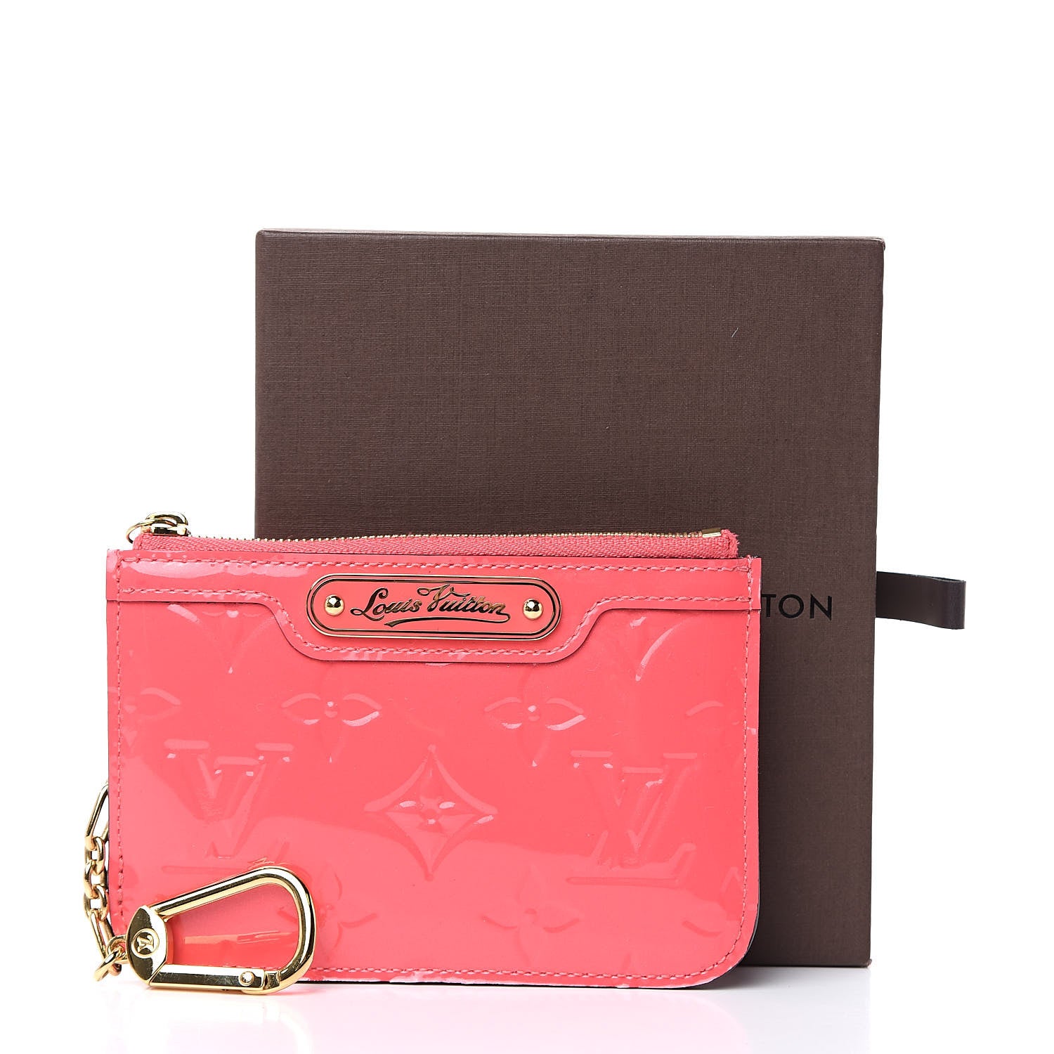 Louis Vuitton Vernis Key Pouch Rose Litchi 8 of 8