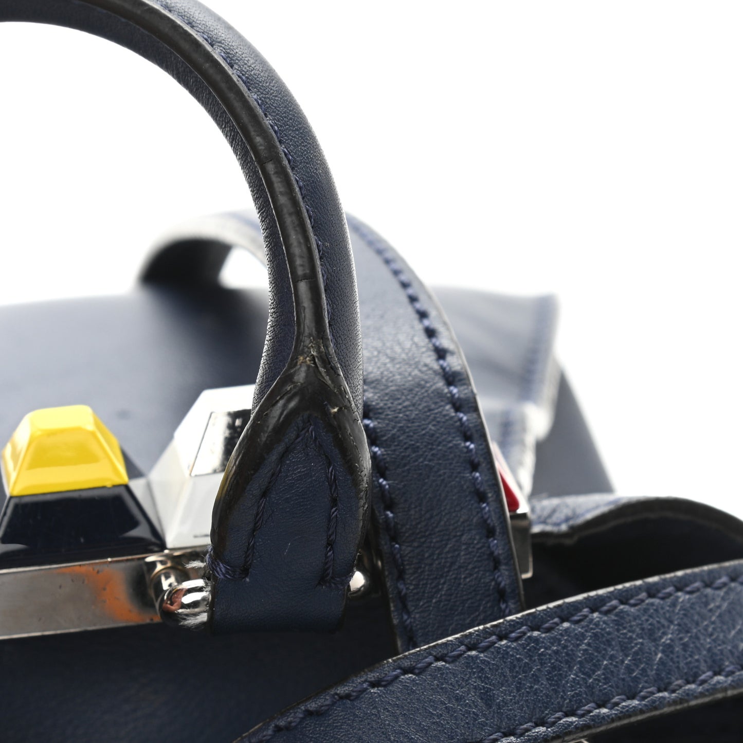 Vitello Dolce Studded Mini 3Jours Tote Blueberry Multicolor