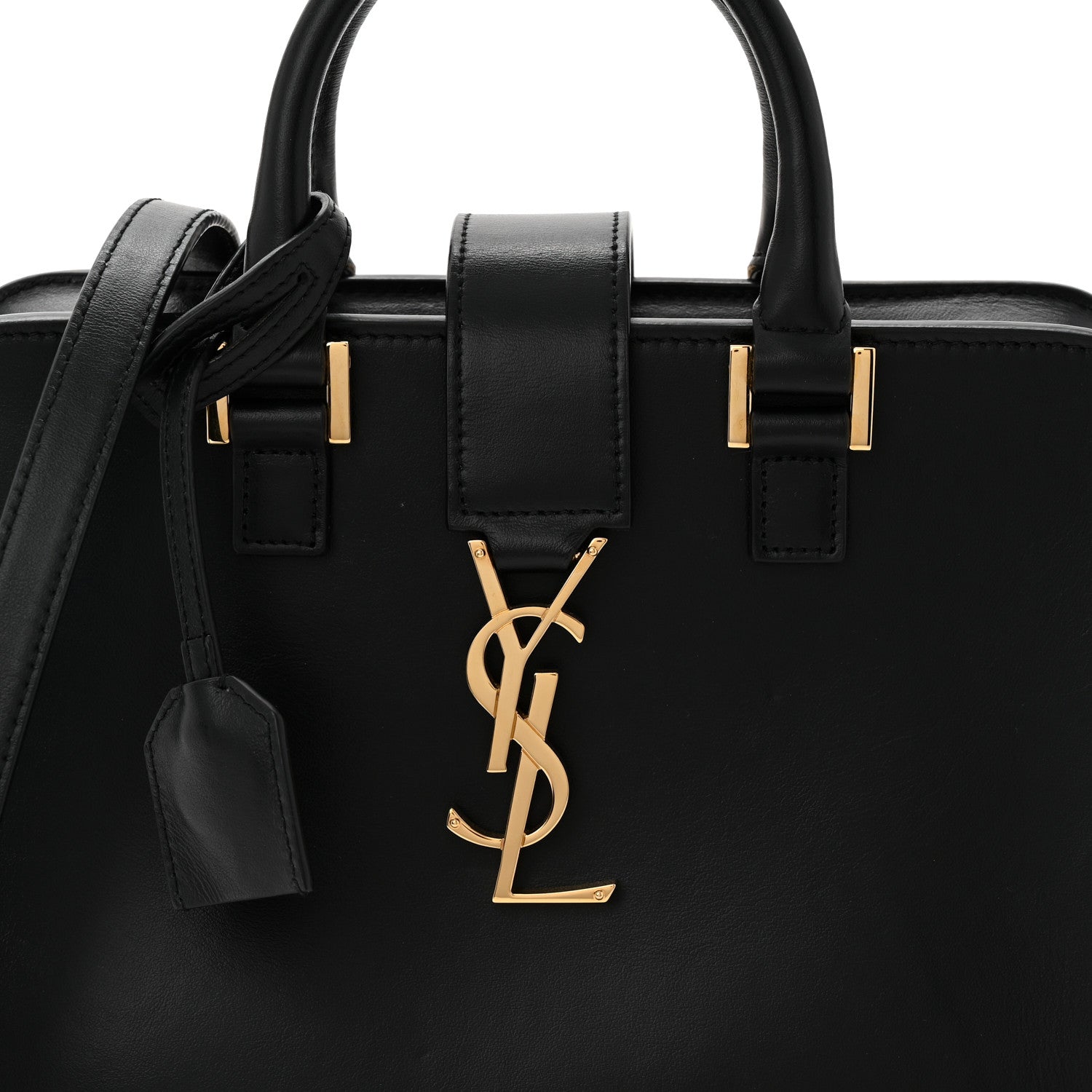 Saint Laurent Calfskin Monogram Baby Cabas Black 8 of 11