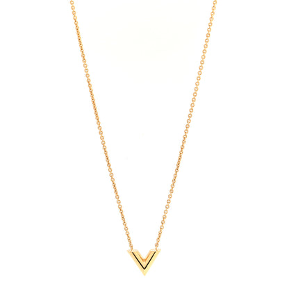 Louis Vuitton Essential V Necklace Gold 1 of 6