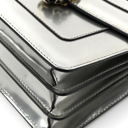 Bulgari Metallic Calfskin Serpenti Forever Top Handle Silver 16 of 19