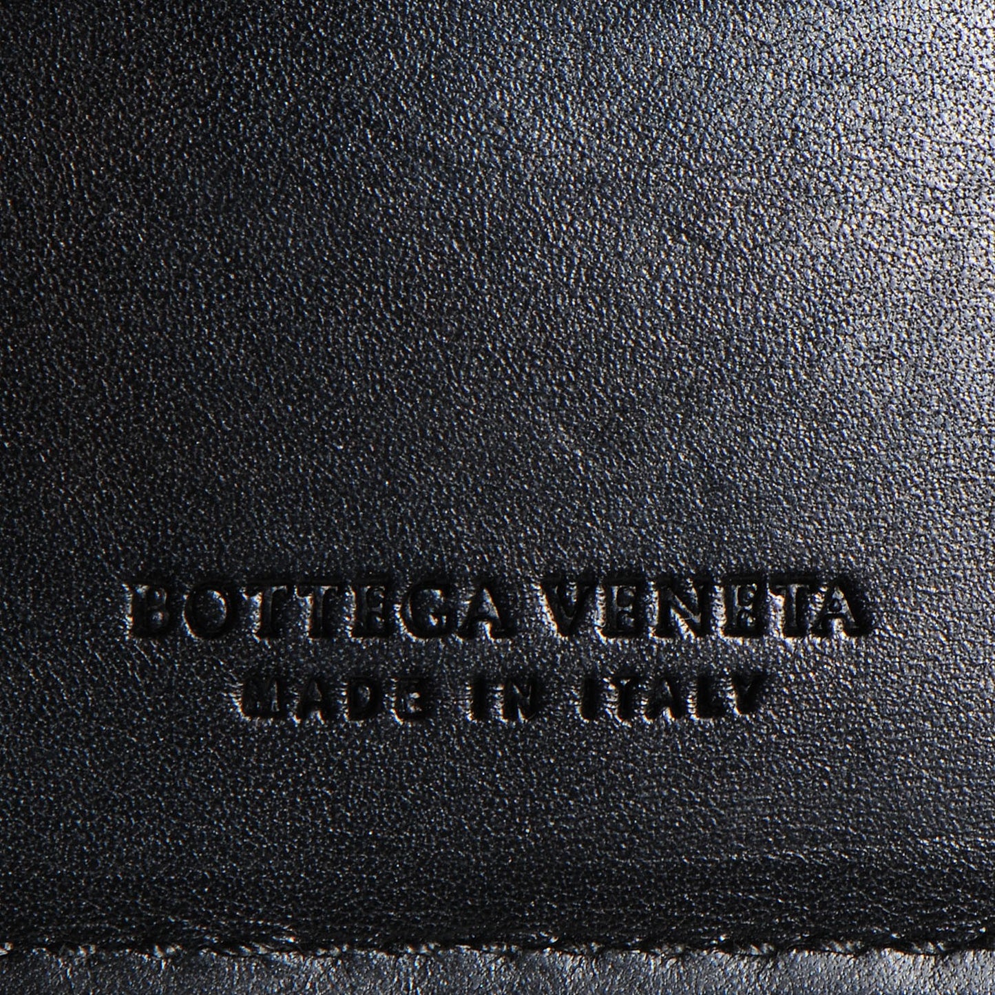 Nappa Intrecciato Chain Bi-Fold Wallet Nero Black