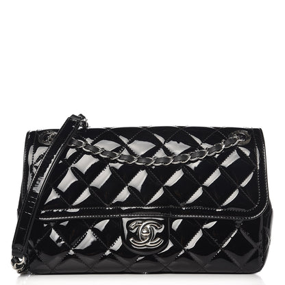 Chanel Patent Quilted Large Coco Shine Flap Black 1 of 7