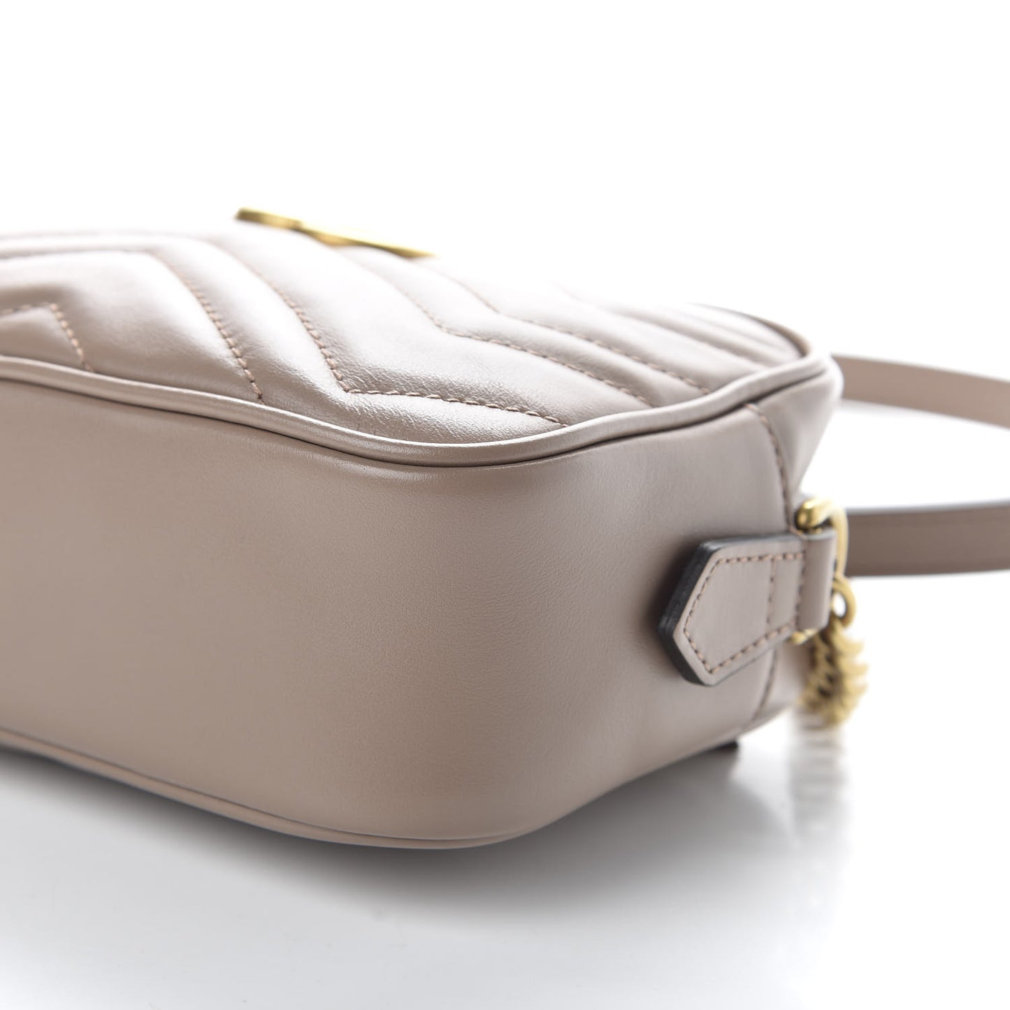 Calfskin Matelasse Mini GG Marmont Chain Shoulder Bag Porcelain Rose