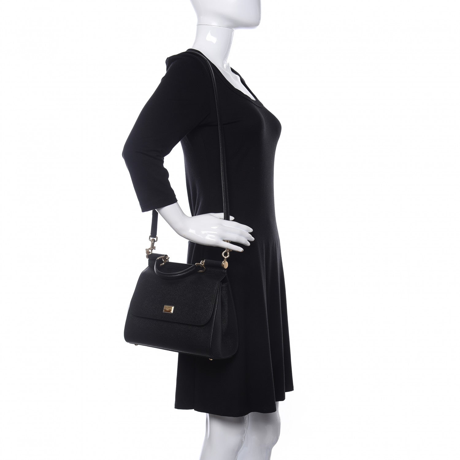 Dolce & Gabbana Dauphine Medium Miss Sicily Satchel Black 2 of 10