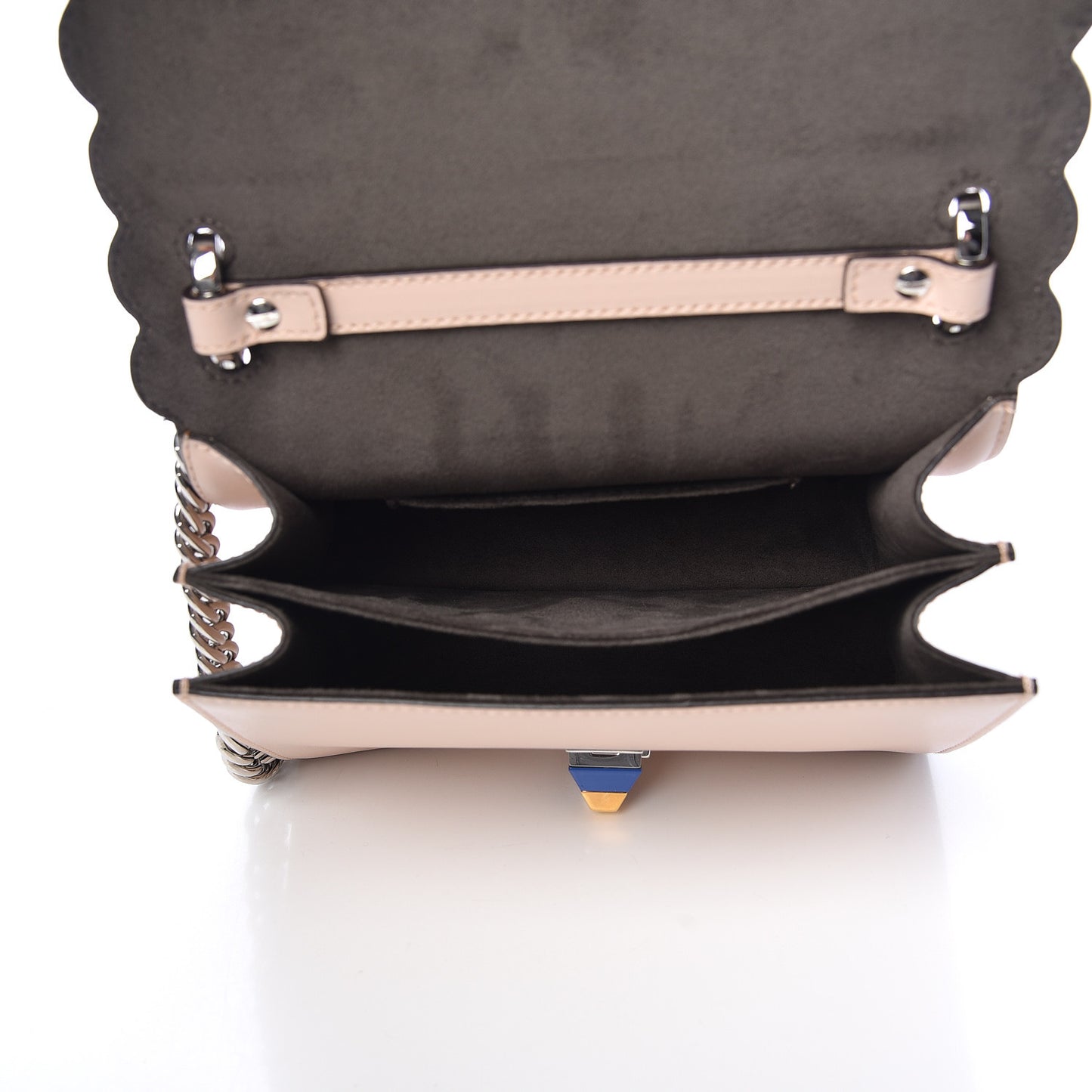 Vitello Liberty Scalloped Studded Flowers and Bows Small Kan I Shoulder Bag Plaster Multicolor