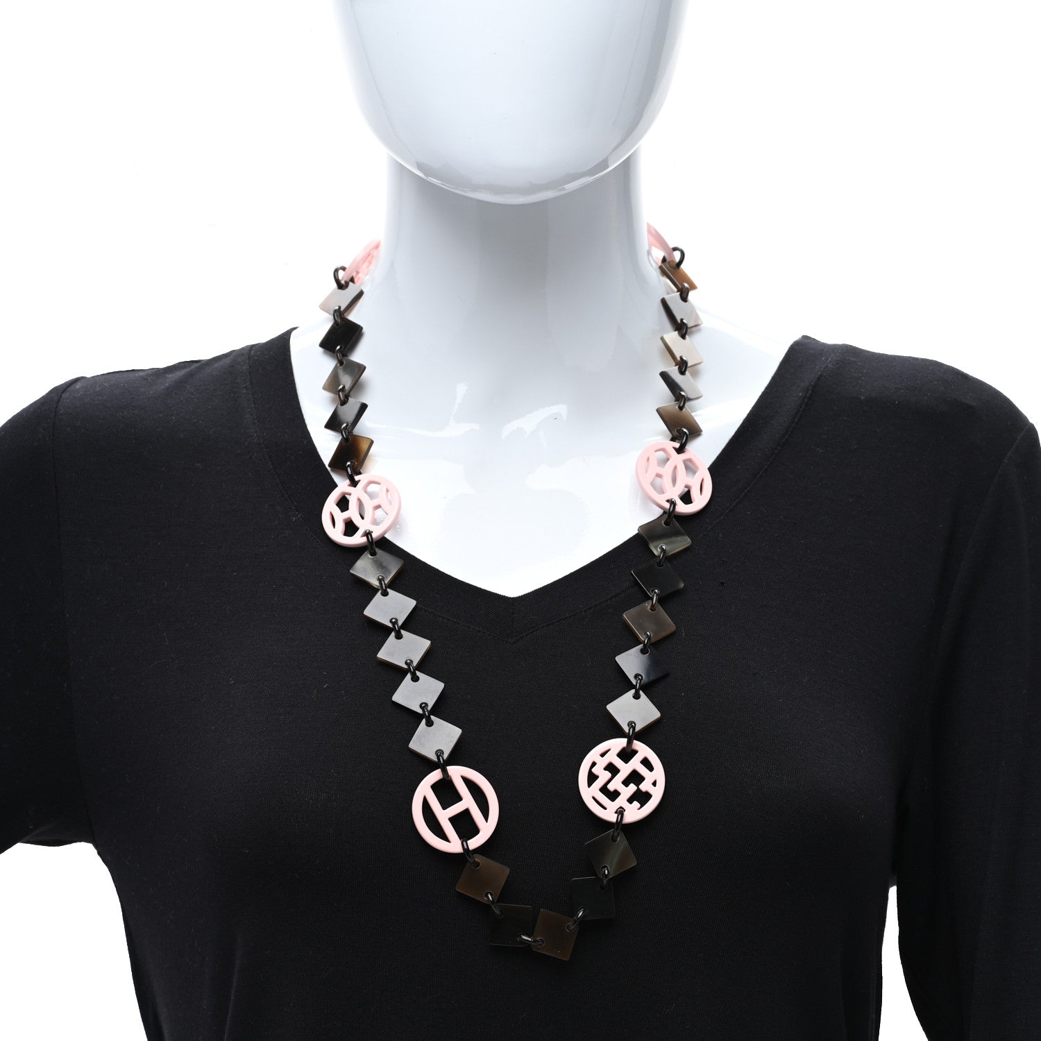 Hermes Buffalo Horn Lacquer Lena Necklace 2 of 4