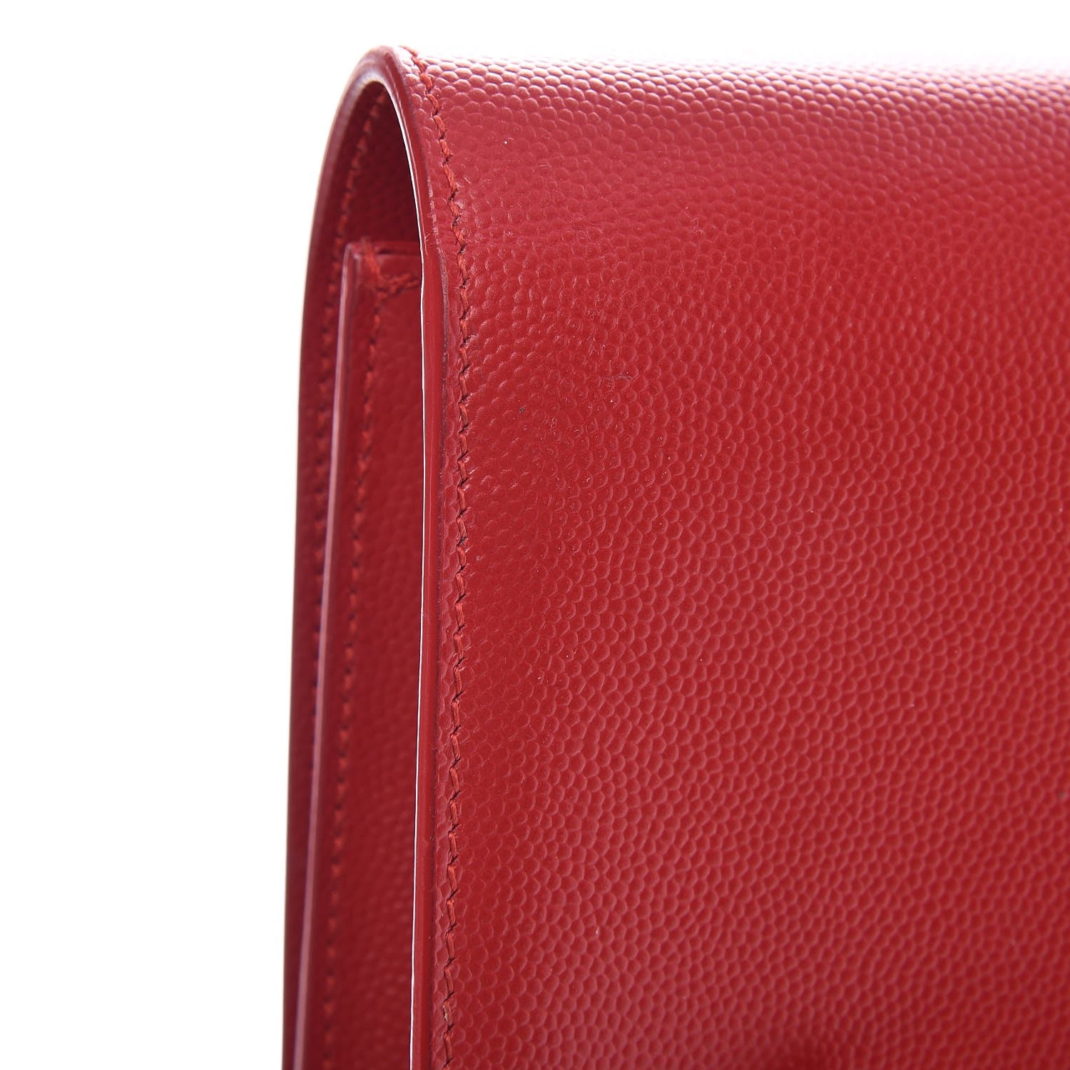 Saint Laurent Grain De Poudre Classic Monogram Cassandre Clutch New Red 8 of 9