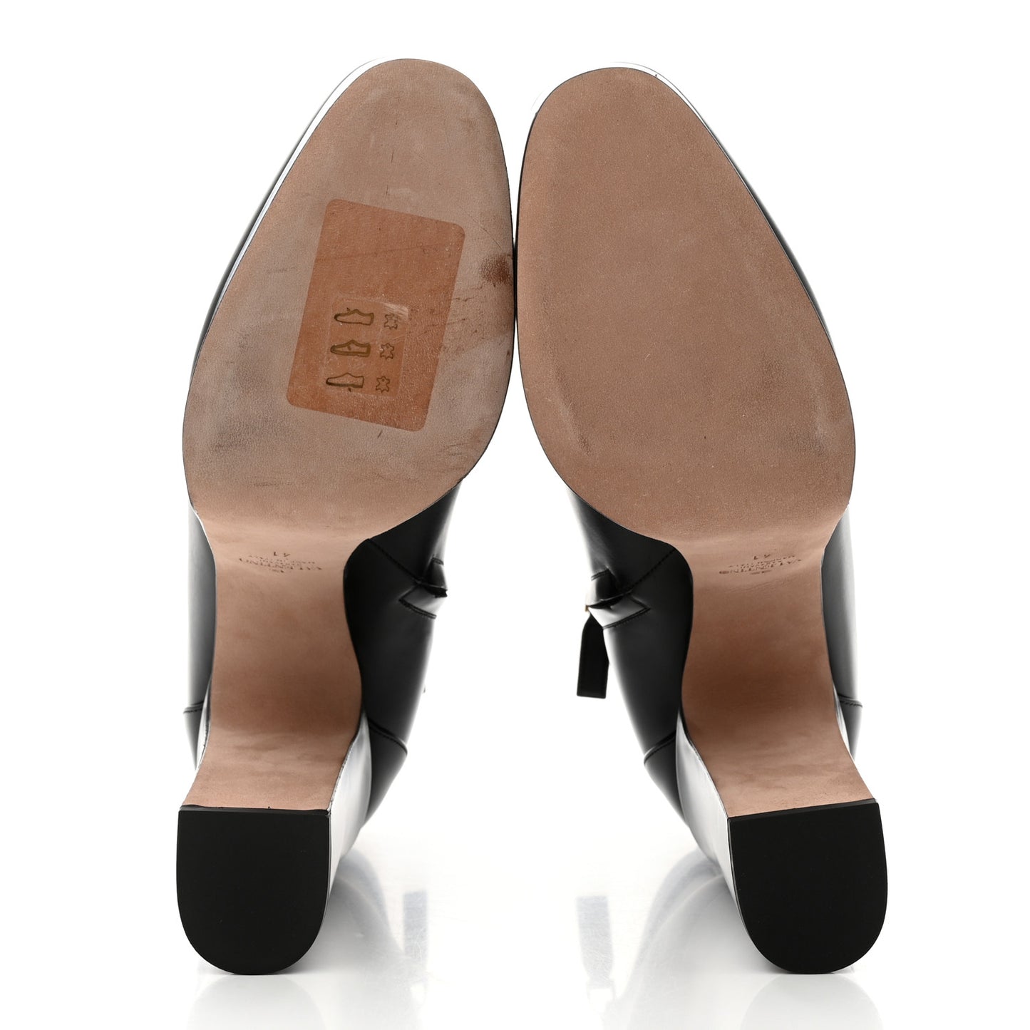 Calfskin Tan-Go Platform 50/120mm Ankle Boots 41 Black