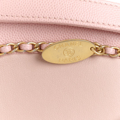 Chanel Lambskin Caviar Lovely Chains Flap Shoulder Bag Pink 9 of 12