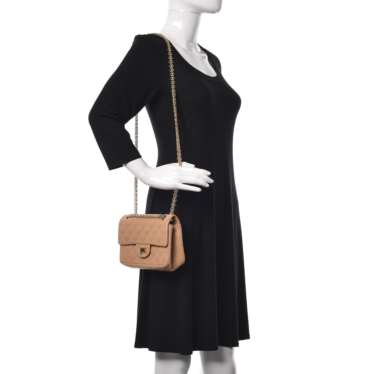 Chanel Aged Calfskin Quilted 2.55 Reissue Mini Flap Beige 2 of 11