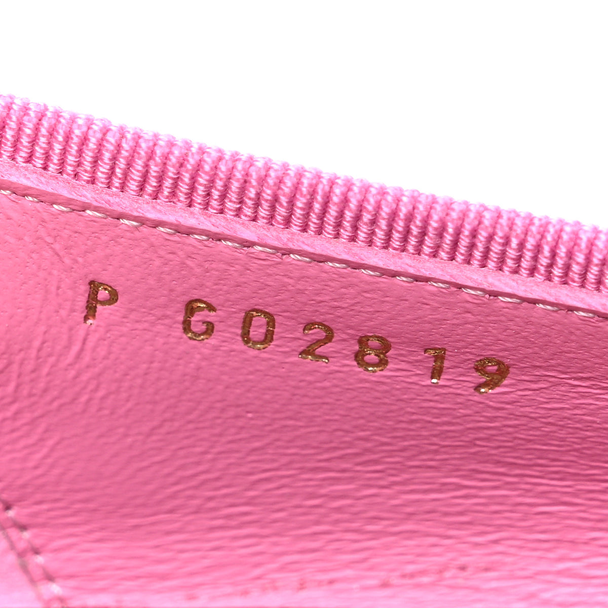 Iridescent Calfskin Crocodile Embossed Ballerina Flats 36.5 Pink