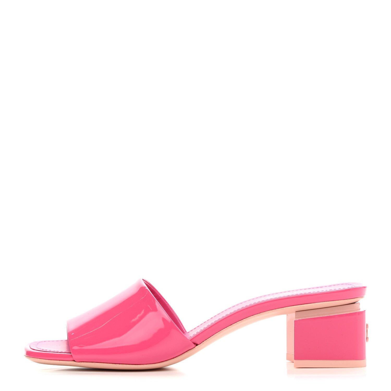 Chanel Patent Calfskin CC Mules 38 Dark Pink Light Pink 1 of 8