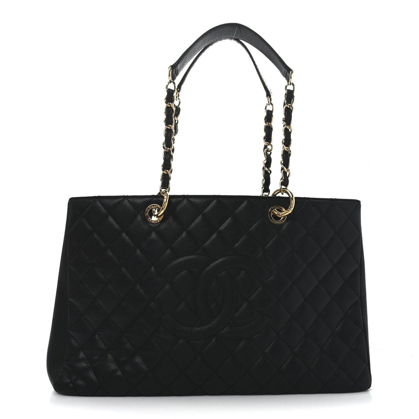 Caviar Quilted XL Grand Shopping Tote GST Black