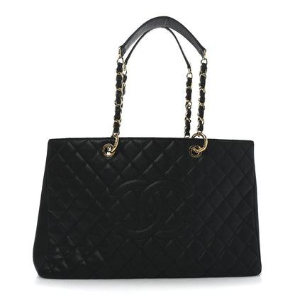 Chanel Caviar Quilted XL Grand Shopping Tote GST Black 1 of 10