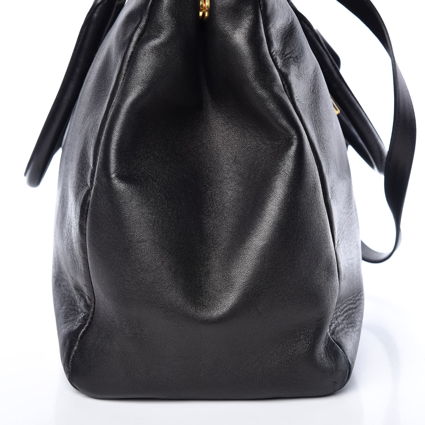 Soft Calf Shopping Tote Black