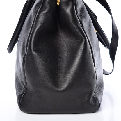 Prada Soft Calf Shopping Tote Black 18 of 20