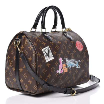 Louis Vuitton Monogram My World Tour Speedy Bandouliere 30 Black 3 of 10