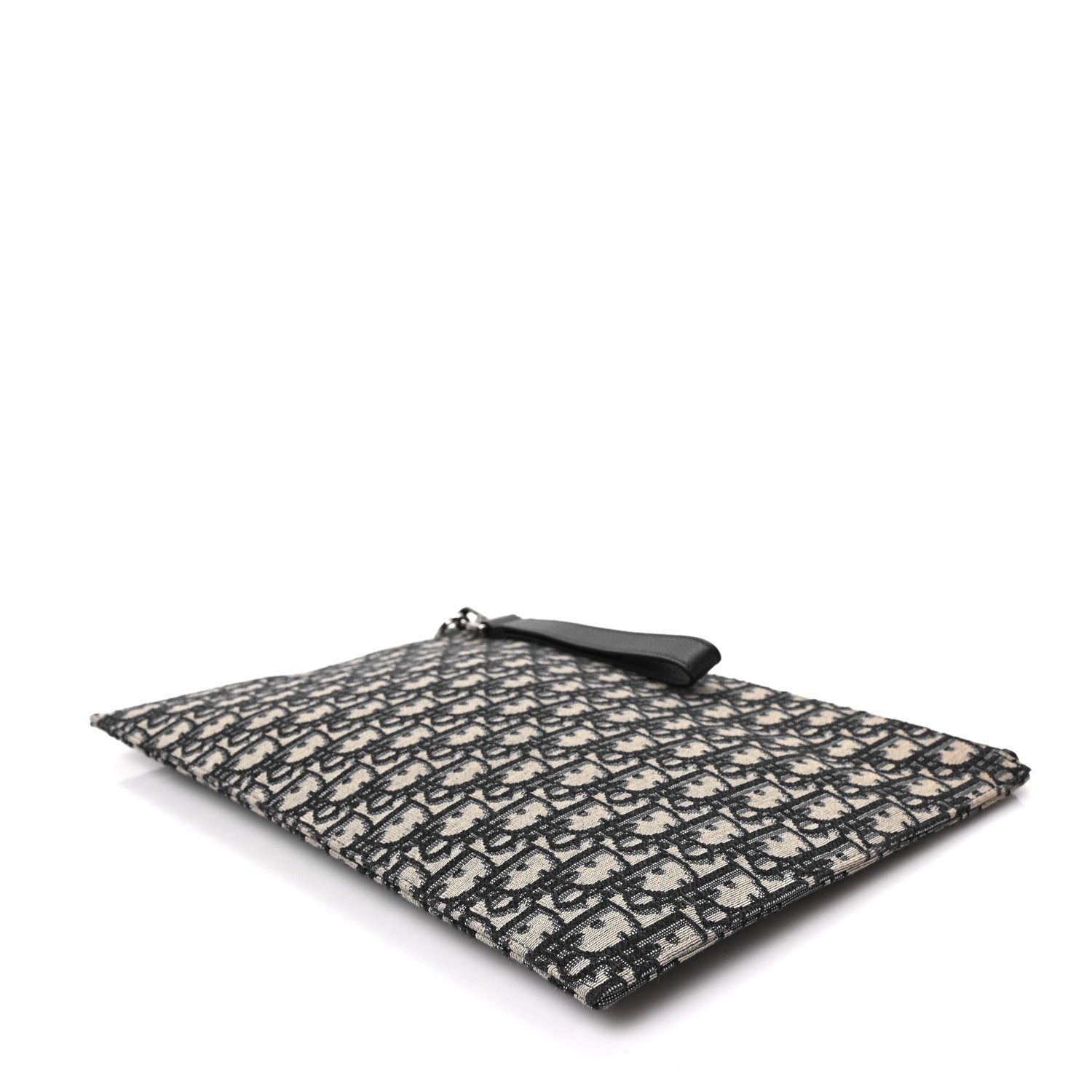 Christian Dior Oblique A4 Flat Pouch Clutch Blue 7 of 8