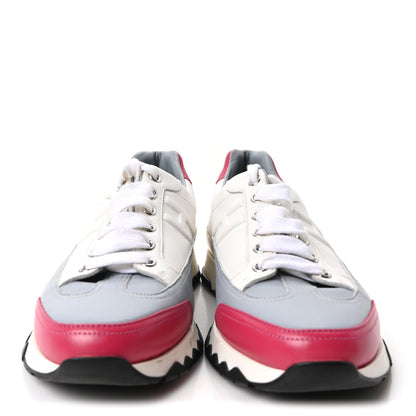 Hermes Calfskin Womens Trail Sneakers 38 Multicolore White 3 of 9