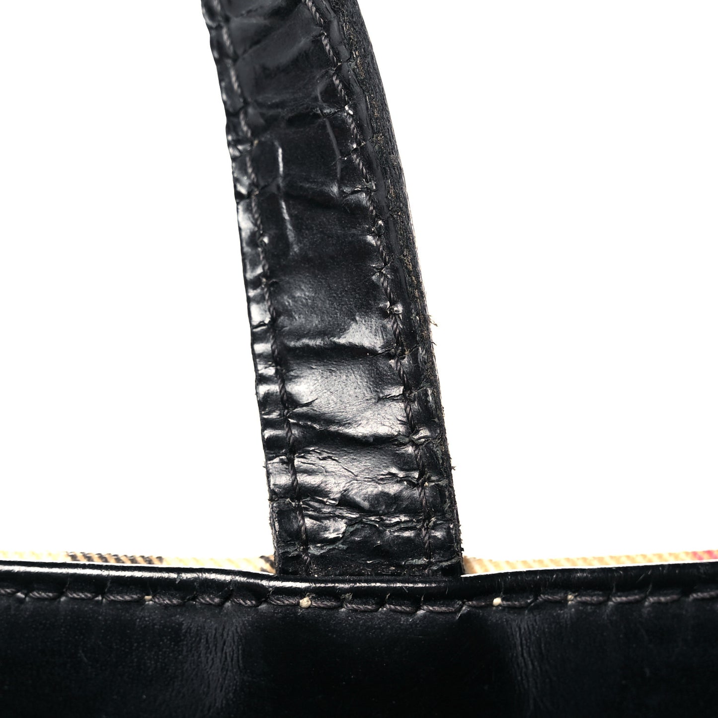 House Check Medium Tote Black