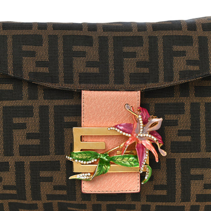 Fendi Zucca Crystal Flower Baguette Tobacco 7 of 20