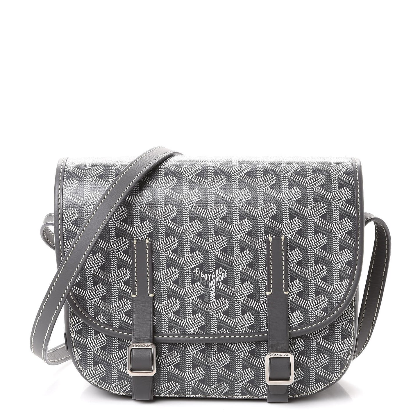 Goyardine Belvedere PM Messenger Bag Grey