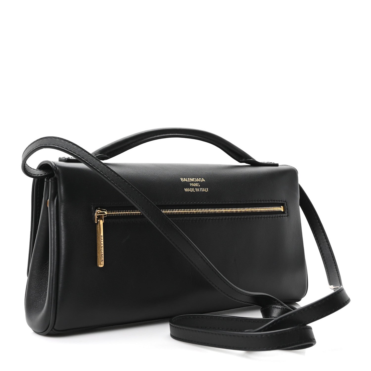 Balenciaga Smooth Calfskin Small Bel Air Clutch On Strap Black 3 of 10