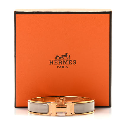 Hermes Enamel Narrow Clic Clac H Bracelet PM Marron Glace 5 of 5