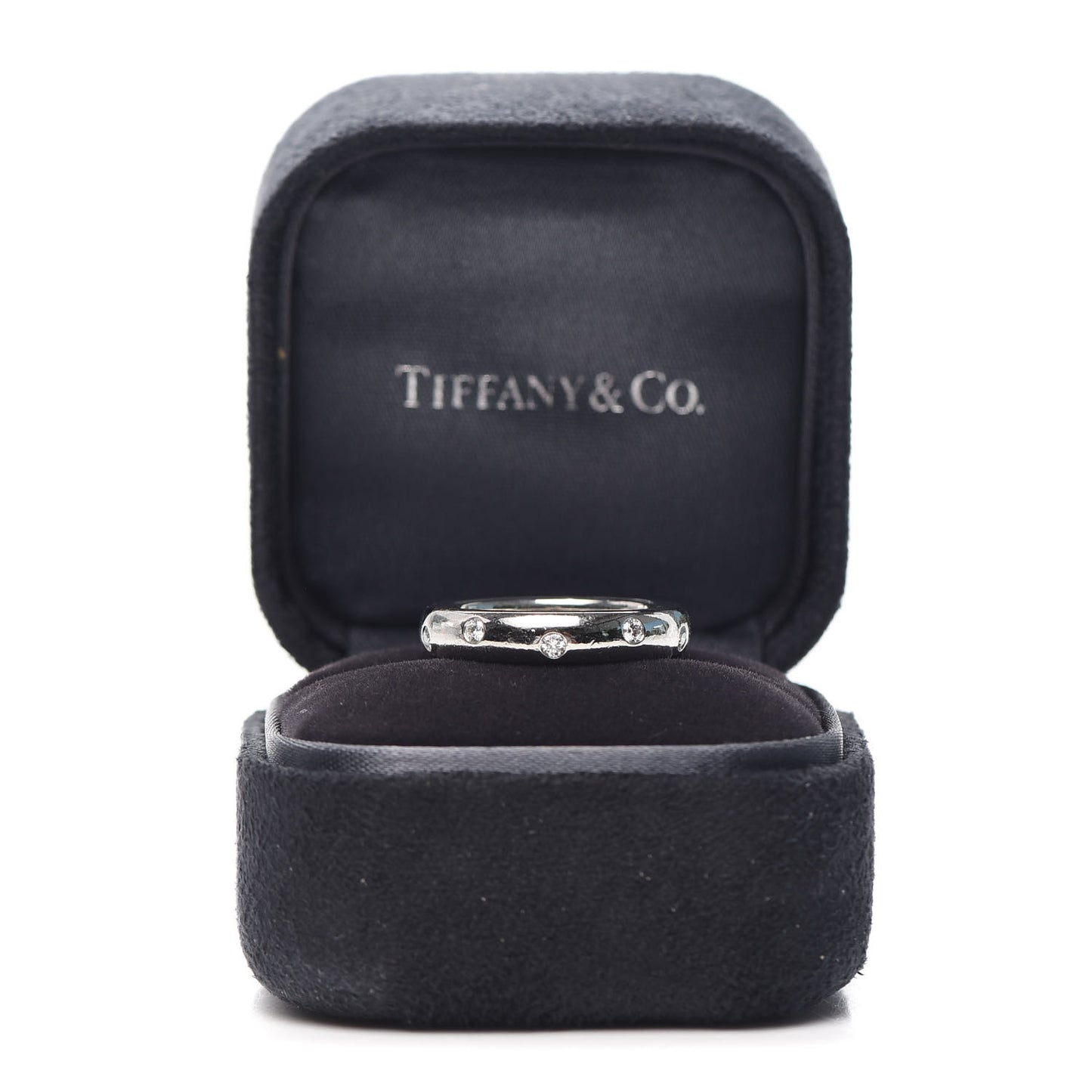 Platinum Diamond 4mm Etoile Band Ring 56 7.5
