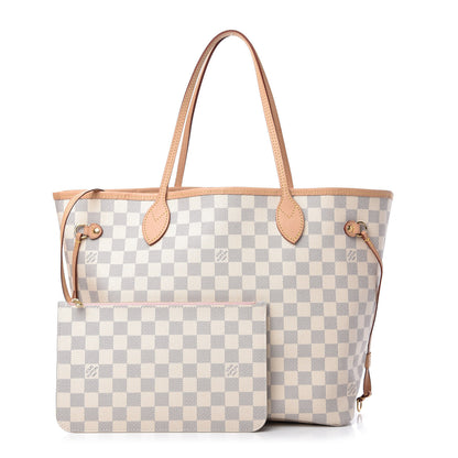 Louis Vuitton Damier Azur Neo Neverfull MM Rose Ballerine 1 of 11