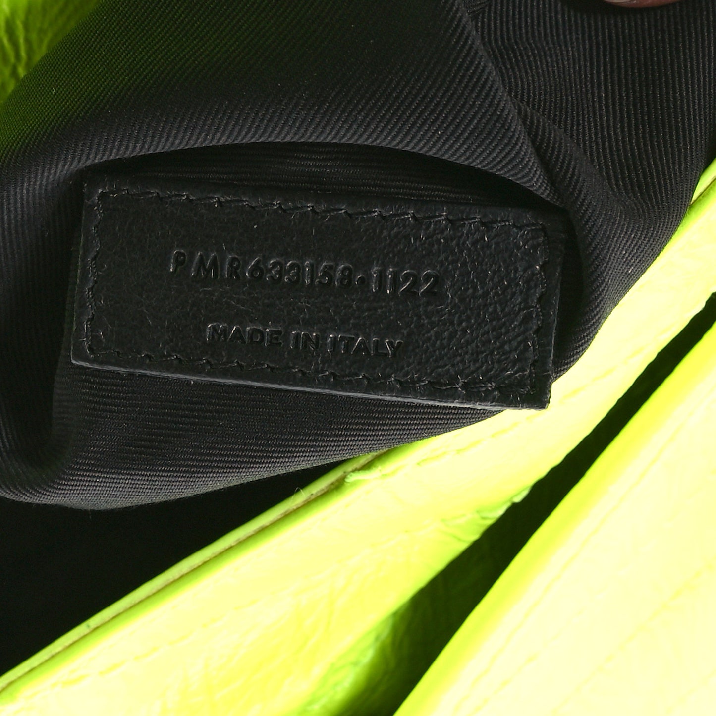 Crinkled Calfskin Matelasse Monogram Medium Niki Chain Satchel Neon Yellow
