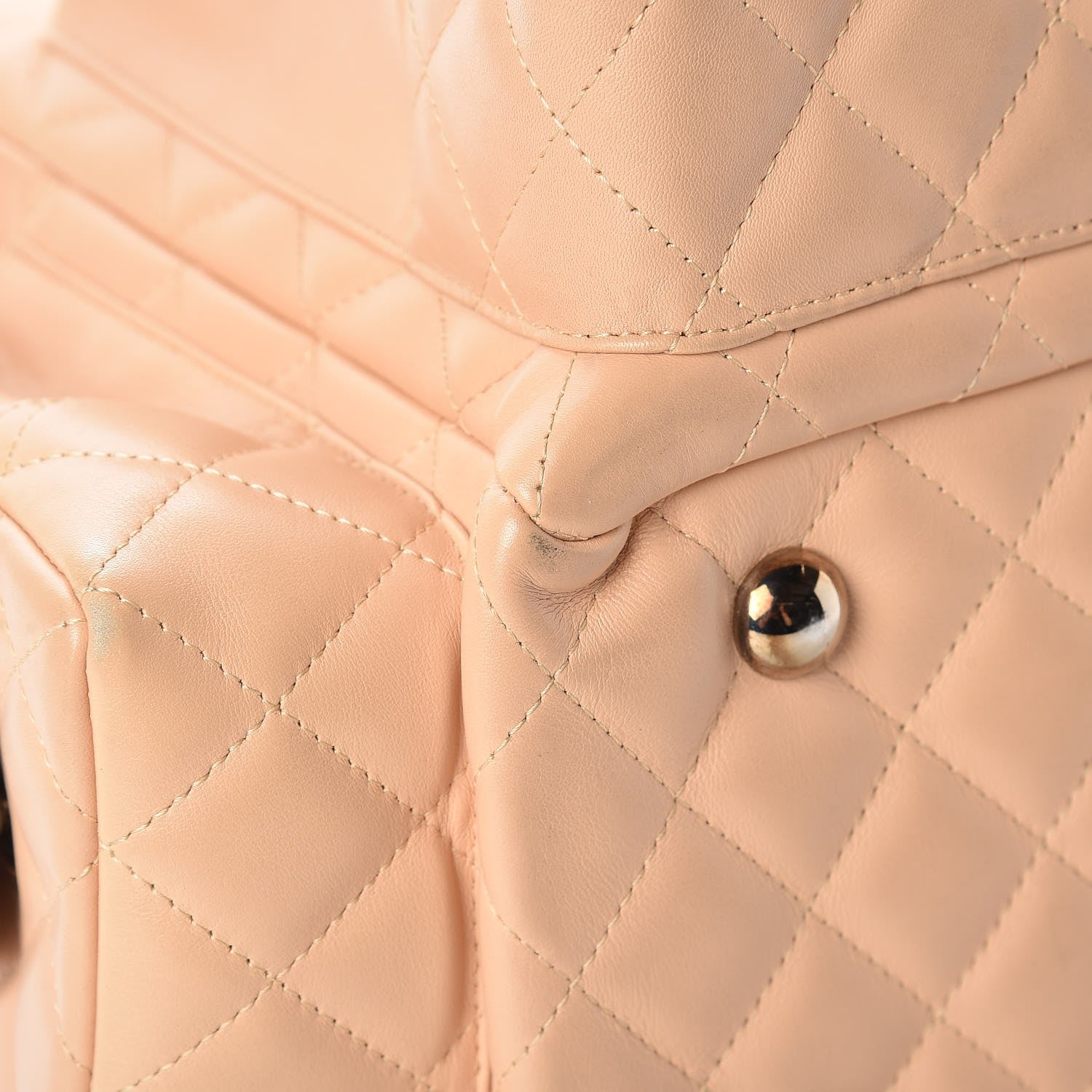 Chanel Calfskin Quilted Large Cambon Multipocket Reporter Beige Black 10 of 16