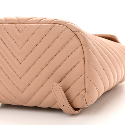 Chanel Calfskin Chevron Quilted Small Urban Spirit Backpack Beige 10 of 14