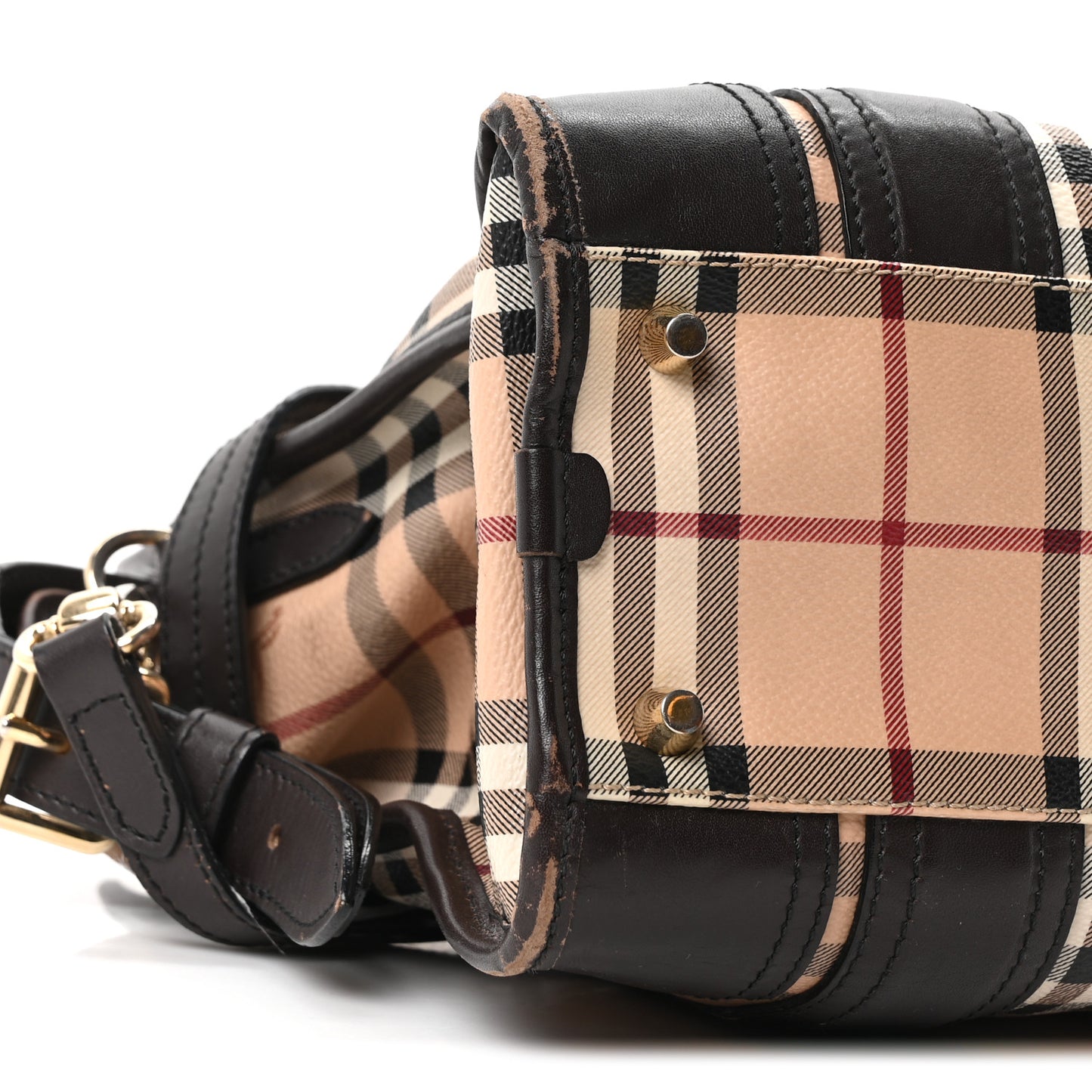 Haymarket Check Medium Minford Portrait Tote Chocolate