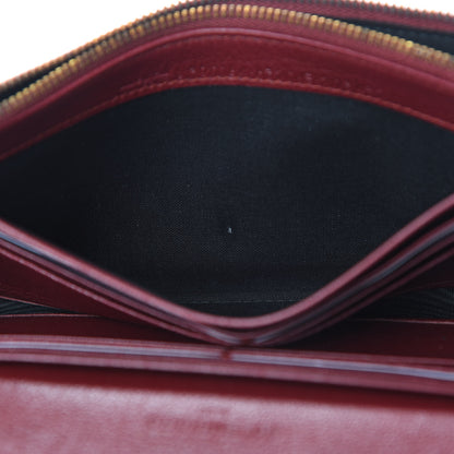 Balenciaga Chevre Gold Metallic Edge Hardware Money Wallet Bordeaux 8 of 8